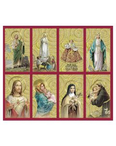 Assorted Subjects Gold Stamped 8-Up Micro-perf 