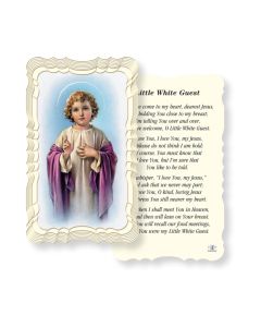Little White Guest Holy Card