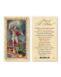 Prayer to St. Michael Laminated Holy Card. Inc. of 25