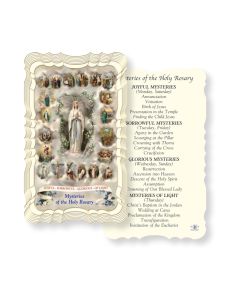 Mysteries Of The Holy Rosary Holy Card