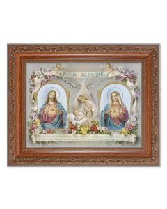 8.25" x 10.25" Ornate Wood Frame with a 6" x 8" Baby Room Blessing SHJ-IHM Print