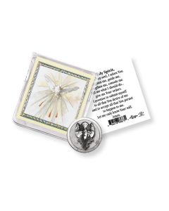 Holy Spirit Pocket Coin with a Holy Card in a Clear Pouch-P65