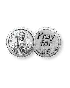Saint Jude Desperate Cases with Pray for Us Pocket Coin  (Sold in Inc. of 10)
