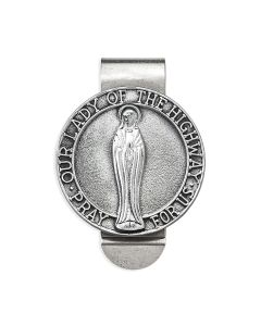 Our Lady of the Highway Auto Visor Clip (Sold in Inc. of 3)