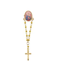 Our Lady of Perpetual Help Gold Plated Oval Lapel Pin-P65