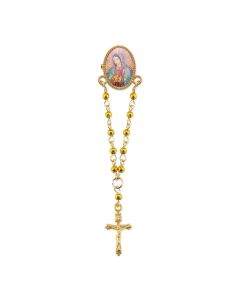 Our Lady of Guadalupe Gold Plated Oval Lapel Pin-P65