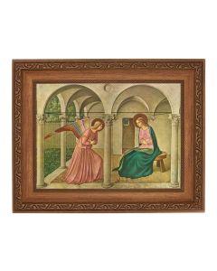 8 1/4" x 10 1/4" Ornate Wood Frame with a 6" x 8" The Annunciation Print