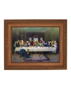 8 1/4" x 10 1/4" Ornate Wood Frame with a 6" x 8" Zabateri: The Last Supper Print