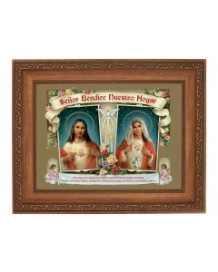 8 1/4" x 10 1/4" Ornate Wood Frame with a 6" x 8" A House Blessing (Spanish)-SHJ-IHM Print