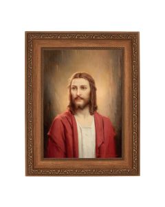8 1/4" x 10 1/4" Ornate Wood Frame with a 6" x 8" Chambers: Our Lord Print