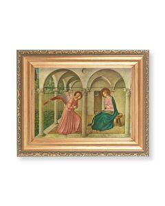 5.5" x 7" Antique Gold Frame with an Annunciation Print