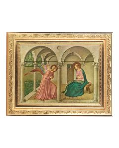8 1/4" x 10 1/4" Gold Ornate Frame with a 6" x 8" the Annunciation Print