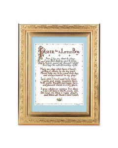 8 1/4" x 10 1/4" Gold Ornate Frame with a 6" x 8" Prayer for Little Boy Print