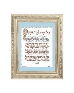 8 1/4" x 10 1/4" Silver Ornate Frame with a 6" x 8" A Prayer for a Little Boy Print