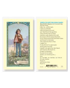 Saint Francisco Marto Laminated Holy Card
