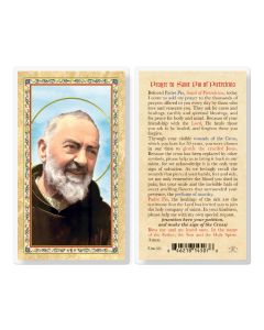 Prayer St Pio of Pietrelcina Laminated Holy Card. Inc. of 25