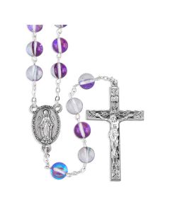 8mm Round Amethyst Cat's Eye Bead Rosary
