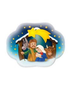 Magnetic Resin Statuette of the Holy Family Nativity Scene with Star 