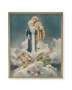 8" x 10" Gold Plaque Frame with a Chambers: Jesus and Mary Print