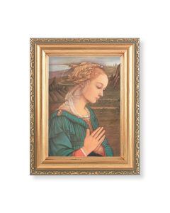 5.5" x 7" Antique Gold Frame with a Lippi: Madonna Print
