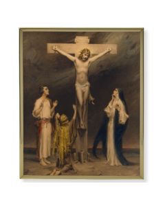 8" x 10" Gold Plaque Frame with a Chambers: Crucifixion of Christ Print