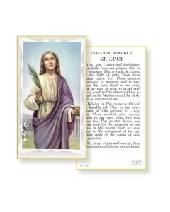 Saint Lucy Holy Card