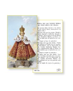 Infant of Prague Holy Card in Spanish