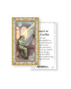 Prayer to Saint Cecilia Holy Card