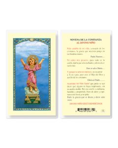 Divino Nino - Novena Confianza laminated Holy Card