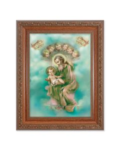 8.25" x 10.25" Ornate Wood Frame with a 6" x 8" Saint Joseph Print