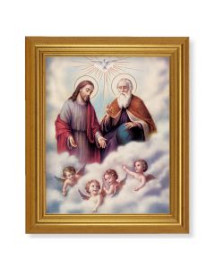 10" x 12" Gold Leaf Finish Beveled Frame with 8" x 10" The Trinity Textured Art