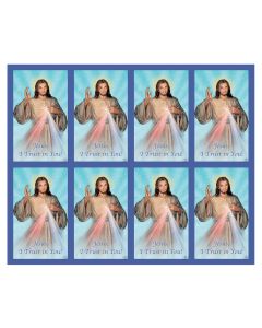 Aurora Divine Mercy Eight-Up Micro Perforated Holy Cards