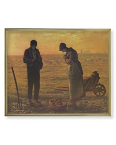11" x 14" Gold Plaque Frame with a The Angelus Print