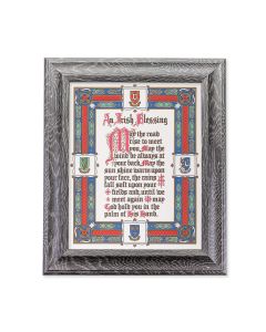 10 1/2" x 12 1/2" Grey Oak Finish Frame with an 8" x 10" Irish Blessing Print