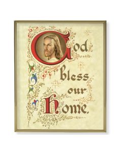 8" x 10" Gold Plaque Frame with a House Blessing Print