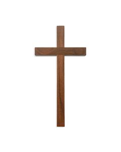 8" WALNUT WOOD CROSS Boxed