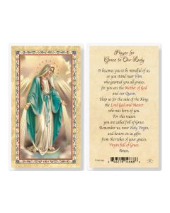 Prayer for Grace to Our Lady Laminated Holy Card. Inc. of 25
