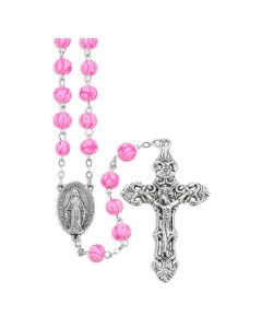 6mm Pink Pastel Fimo Bead Rosary