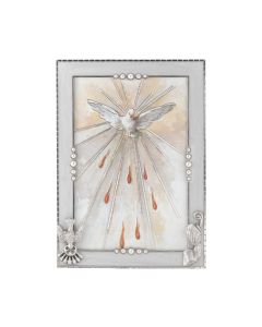 White Pearlized Holy Spirit Confirmation Photo Frame-P65