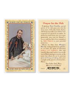 Prayer for the Sick - Saint Camillus Laminated Holy Card. Inc. of 25