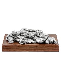 4 1/2" Pewter Sleeping Saint Joseph Statue, Gift Boxed-P65