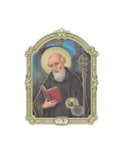5" Cathedral 3D Plaque Saint Benedict