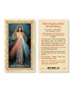 Chaplet of the Divine Mercy Laminated Holy Card. Inc. of 25