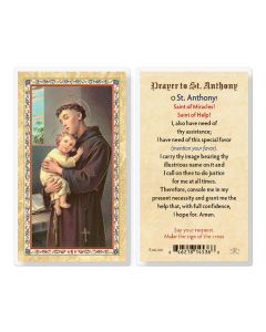 Prayer to St Anthony Laminated Holy Card. Inc. of 25