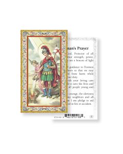 Saint Florian Fireman's Prayer Holy Card