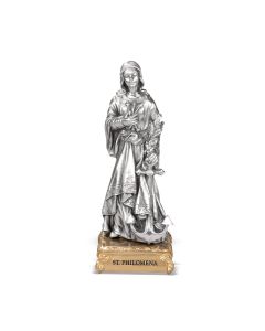 4 1/2" Pewter Saint Philomena Statue, Gift Boxed-P65