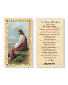 Power of Prayer Christ in Garden Laminated Holy Card. Inc. of 25