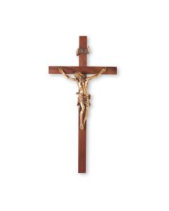 11" Walnut Cross with a Museum Gold Finish Corpus