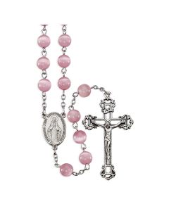 8mm Rose Cats Eye Stone Rosary