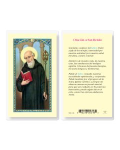 Oracion San Benito Holy Card